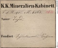 Etiketten zu Topas (NHMW-MIN-Ao838)